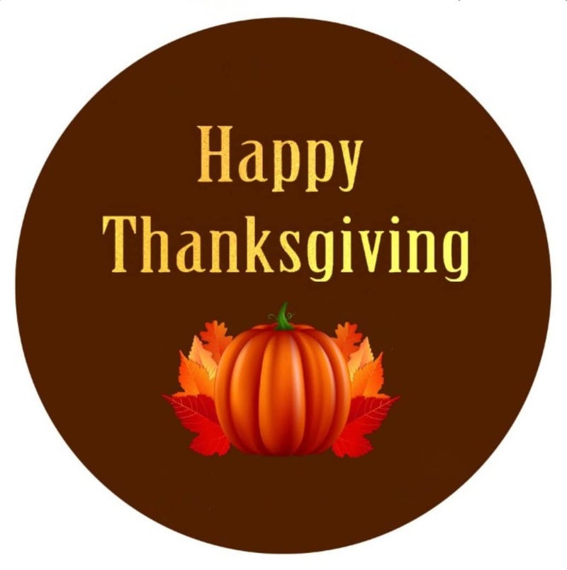 UPLEY Happy Thanksgiving Stickers Give Thanks Labels for Party Favors,Envelope Seals,Goodie Bags,Boxes,Tags,Crafts- 2 inch - 50 Count - Image 1